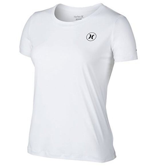 Hurley Women's Dri-Fit Icon SS Surf Shirt - White - M - Picture 1 of 1